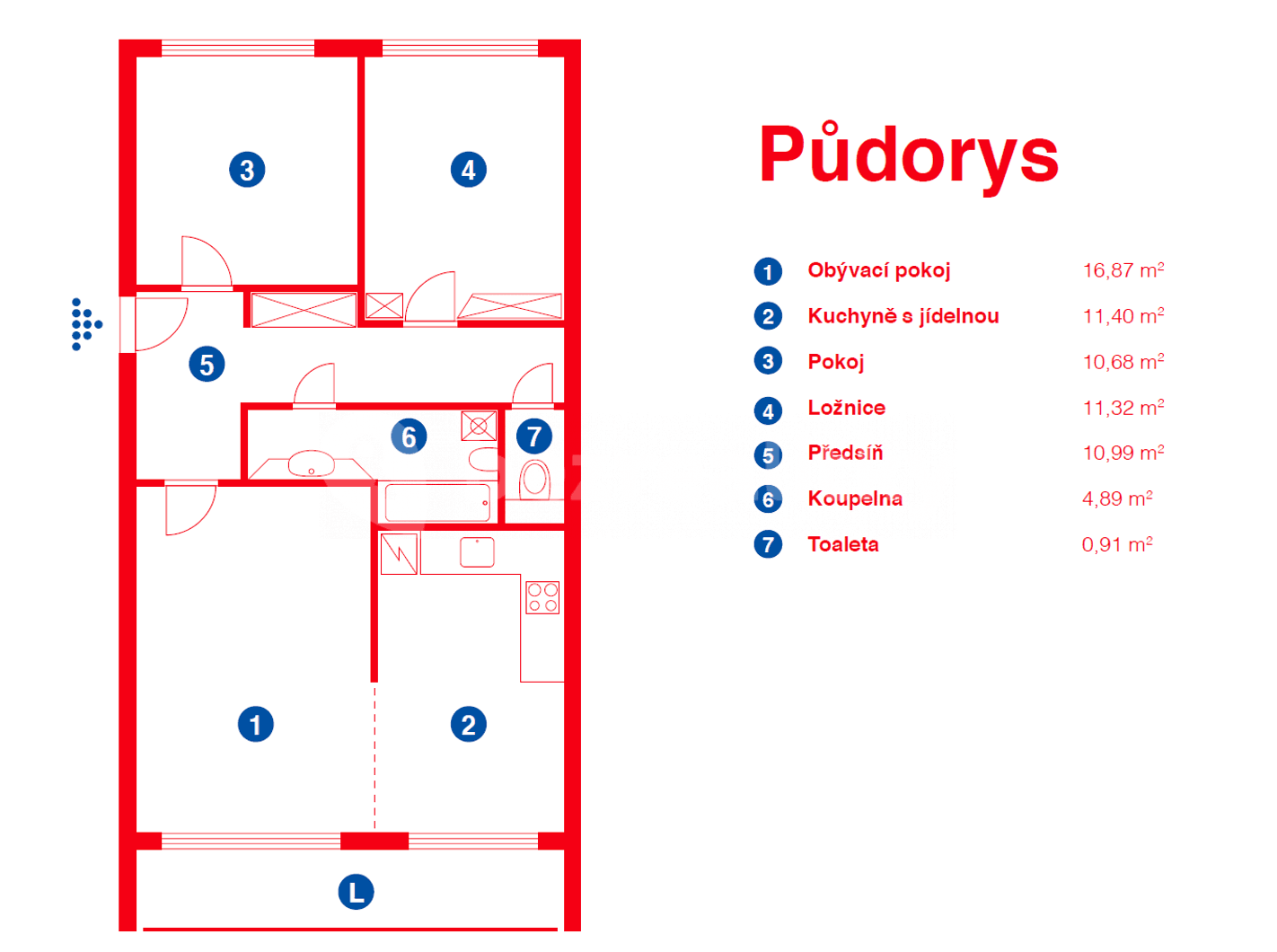 Pronájem bytu 3+kk 77 m², Vrchlického, Praha, Praha