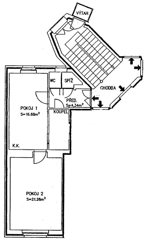 Pronájem bytu 2+kk 49 m², Moskevská, Praha, Praha Pronájem bytu 2+kk 49 m², Moskevská, Praha, Praha