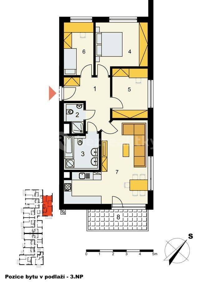 Pronájem bytu 4+kk 85 m², Sicherova, Praha, Praha Pronájem bytu 4+kk 85 m², Sicherova, Praha, Praha