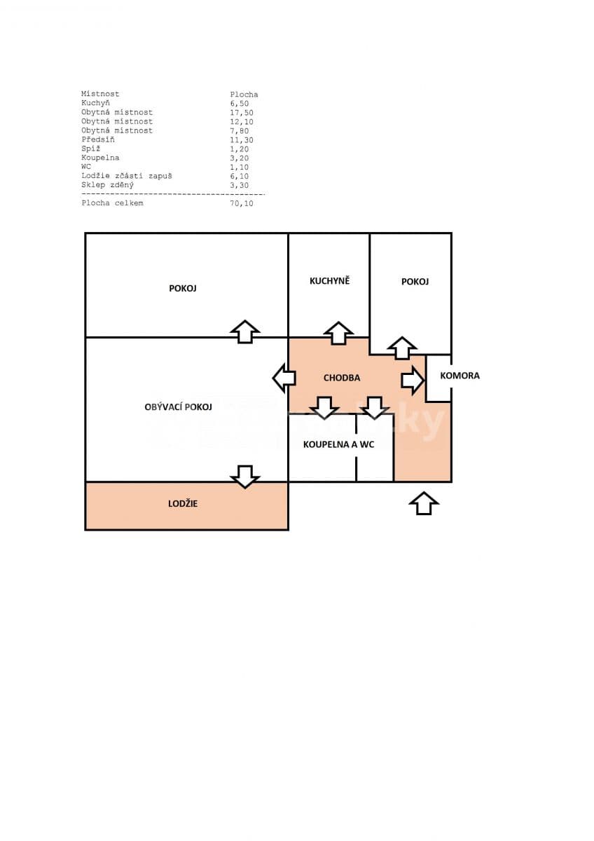 Pronájem bytu 3+1 64 m², Arménská, Brno, Jihomoravský kraj Pronájem bytu 3+1 64 m², Arménská, Brno, Jihomoravský kraj