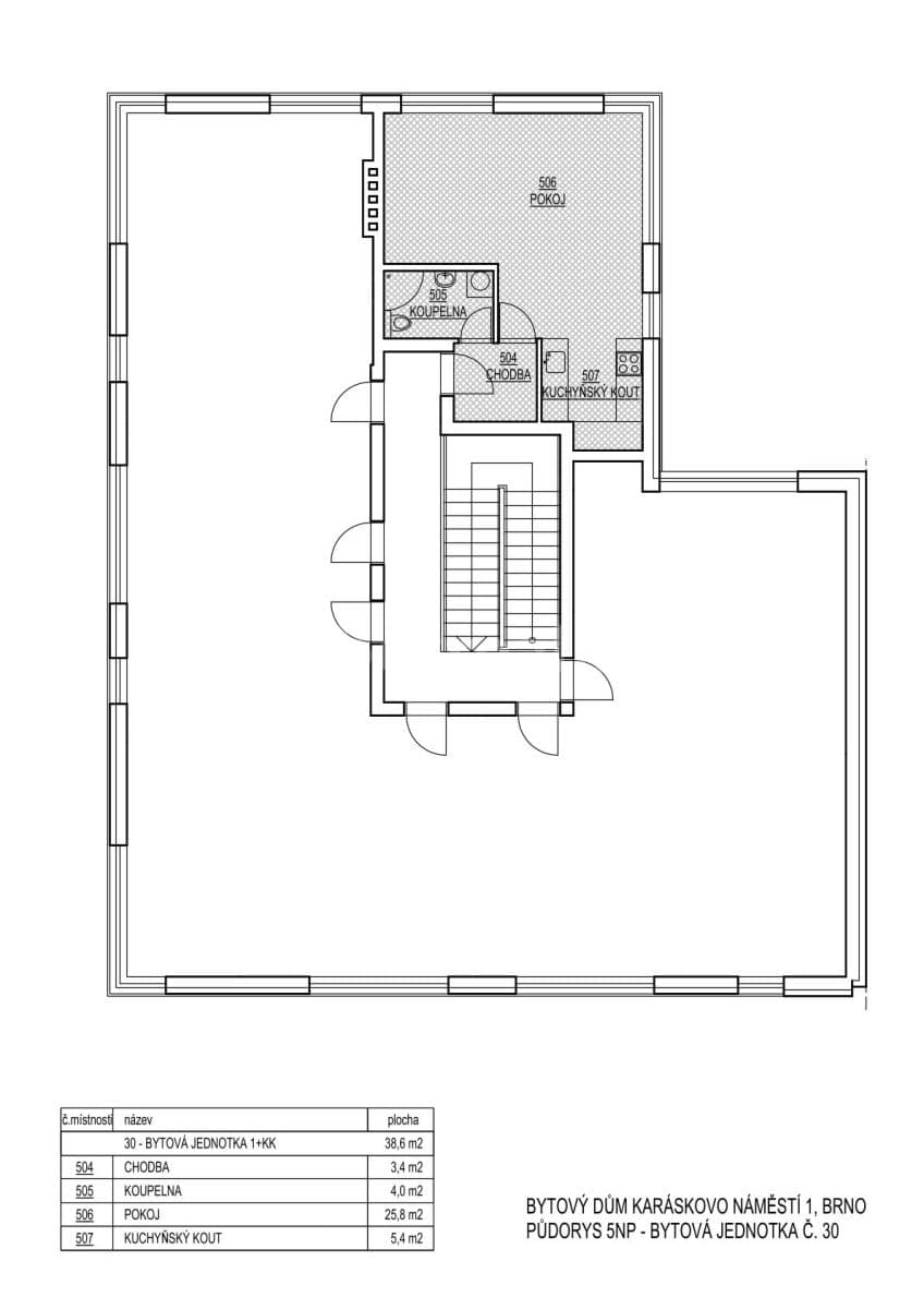 Pronájem bytu 1+kk 39 m², Karáskovo náměstí, Brno, Jihomoravský kraj Pronájem bytu 1+kk 39 m², Karáskovo náměstí, Brno, Jihomoravský kraj