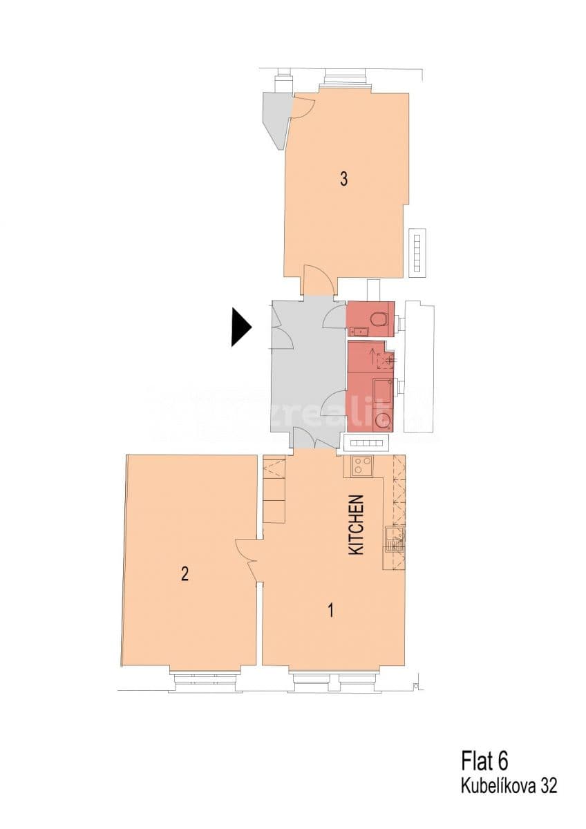Pronájem bytu 3+kk 73 m², Kubelíkova, Praha, Praha Pronájem bytu 3+kk 73 m², Kubelíkova, Praha, Praha