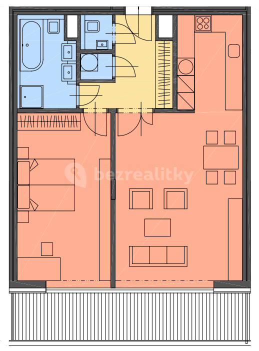 Pronájem bytu 2+kk 72 m², V Přístavu, Praha, Praha Pronájem bytu 2+kk 72 m², V Přístavu, Praha, Praha