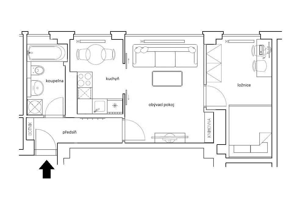 Pronájem bytu 2+1 42 m², Humpolecká, Praha, Praha Pronájem bytu 2+1 42 m², Humpolecká, Praha, Praha