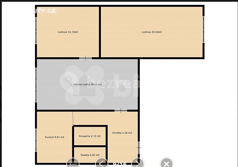 Prodej bytu 3+1 • 75 m² bez realitky