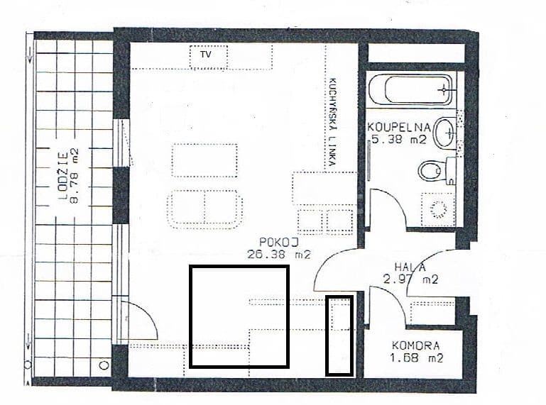 Pronájem bytu 1+kk 45 m², Pod Harfou, Praha, Praha Pronájem bytu 1+kk 45 m², Pod Harfou, Praha, Praha