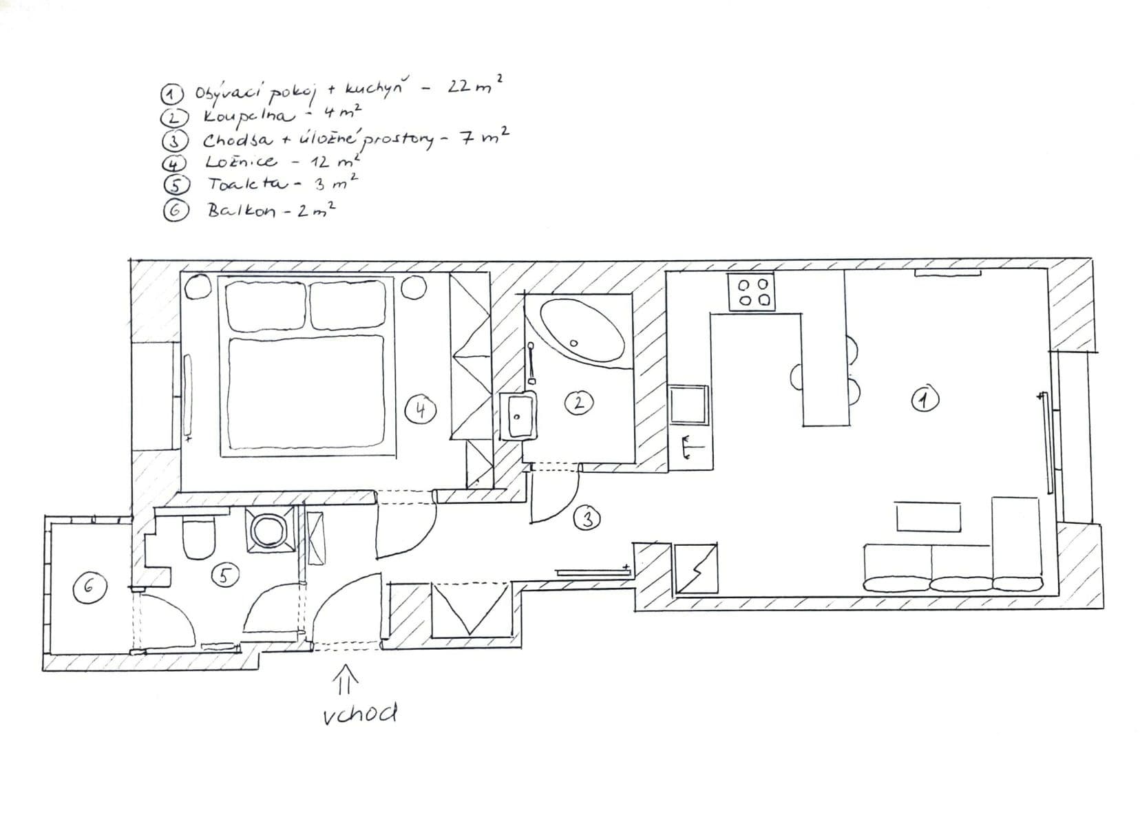 Pronájem bytu 2+kk 50 m², Vodárenská, Praha, Praha Pronájem bytu 2+kk 50 m², Vodárenská, Praha, Praha