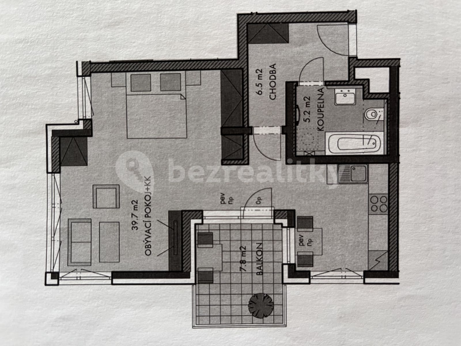 Pronájem bytu 1+kk 54 m², Honzíkova, Praha, Praha Pronájem bytu 1+kk 54 m², Honzíkova, Praha, Praha