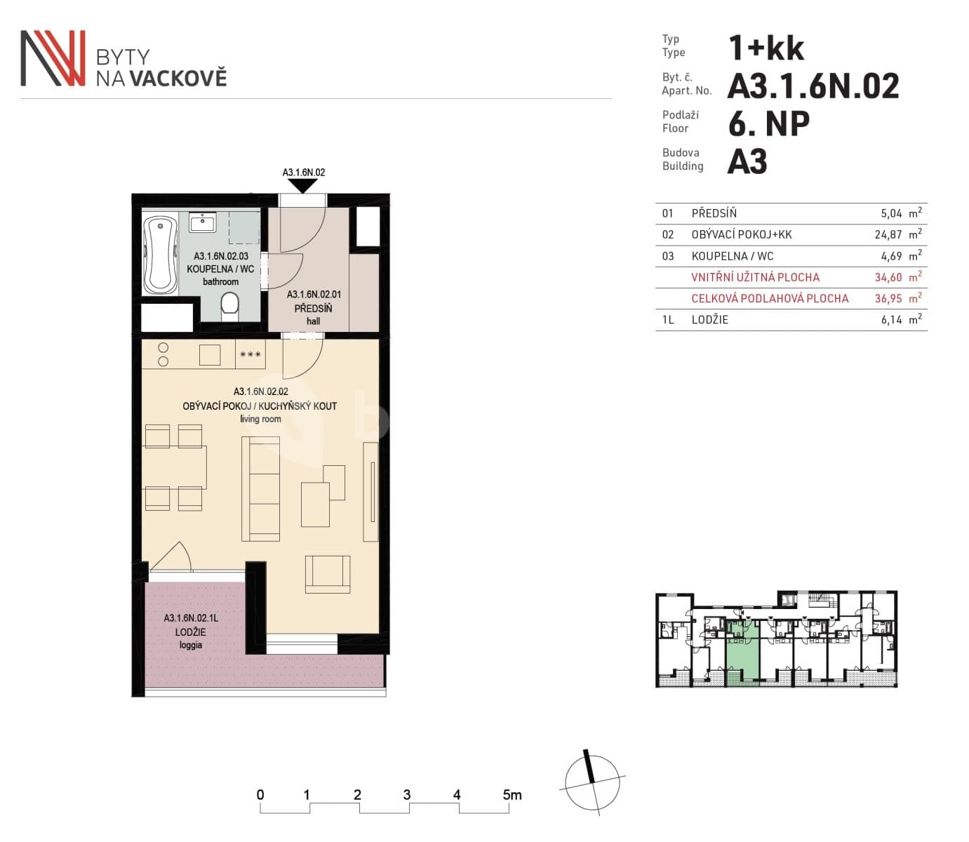 Pronájem bytu 1+kk 38 m², Olgy Havlové, Praha, Praha Pronájem bytu 1+kk 38 m², Olgy Havlové, Praha, Praha