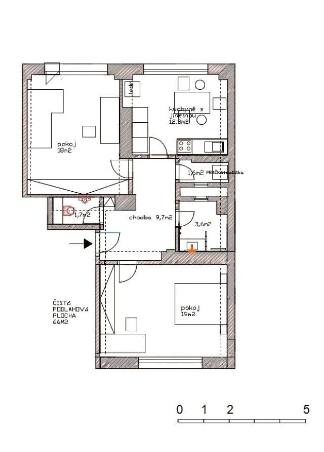 Pronájem bytu 3+kk 66 m², Čeljabinská, Praha, Praha Pronájem bytu 3+kk 66 m², Čeljabinská, Praha, Praha