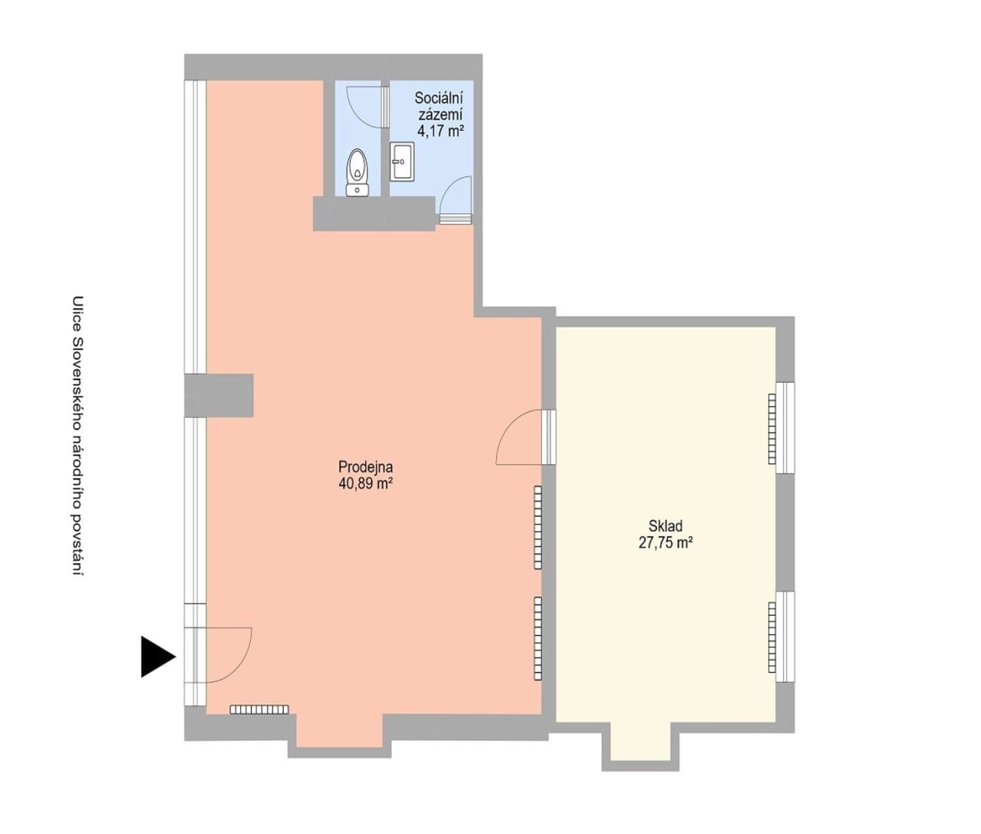 Pronájem nebytového prostoru 72 m², Slovenského národního povstání, Havířov, Moravskoslezský kraj Pronájem nebytového prostoru 72 m², Slovenského národního povstání, Havířov, Moravskoslezský kraj