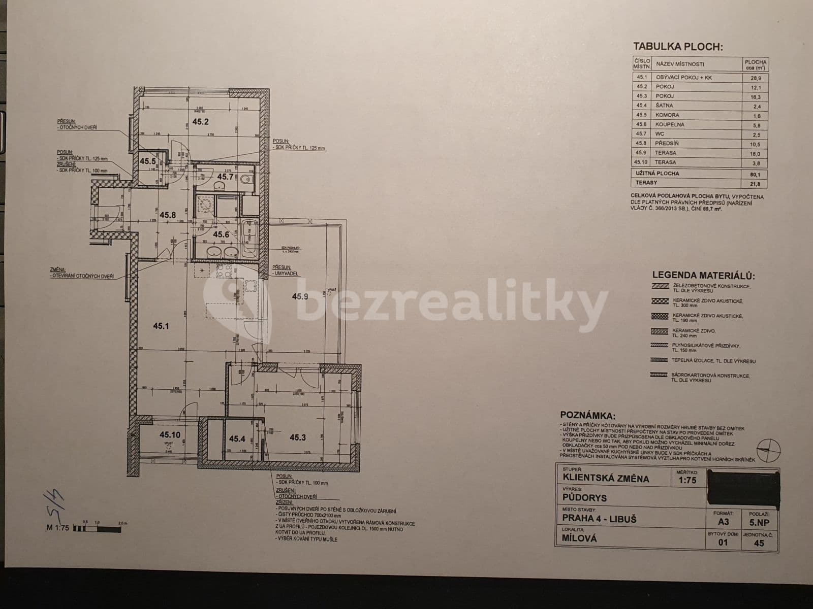 Pronájem bytu 3+kk 80 m², Na Domovině, Praha, Praha Pronájem bytu 3+kk 80 m², Na Domovině, Praha, Praha