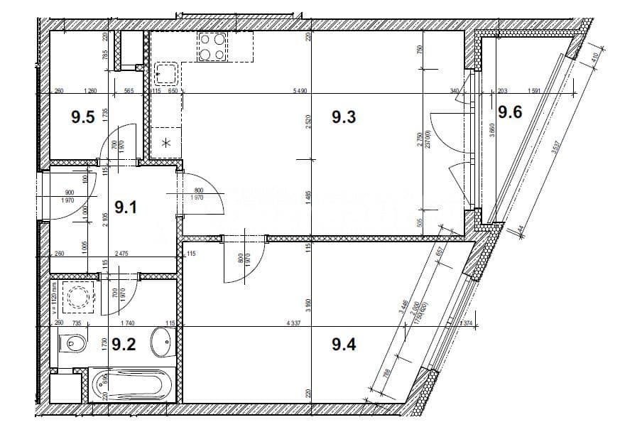 Pronájem bytu 2+kk 54 m², Sazovická, Praha, Praha Pronájem bytu 2+kk 54 m², Sazovická, Praha, Praha