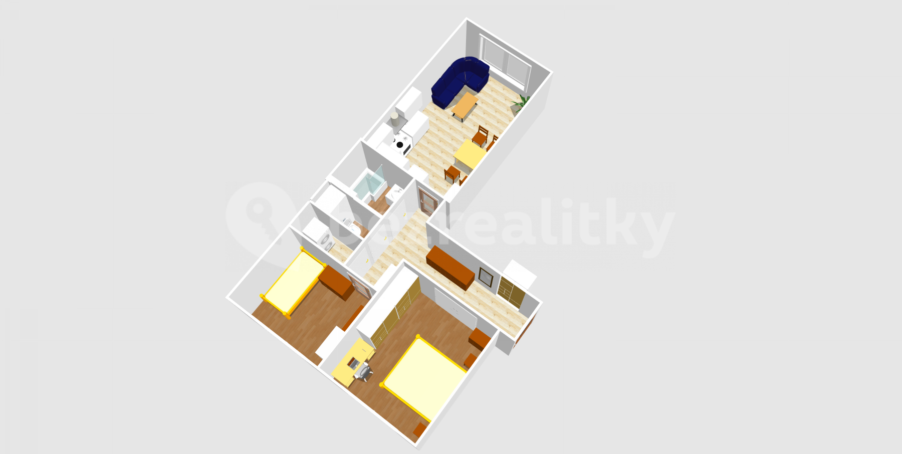 Pronájem bytu 3+kk 58 m², Částkova, Plzeň, Plzeňský kraj