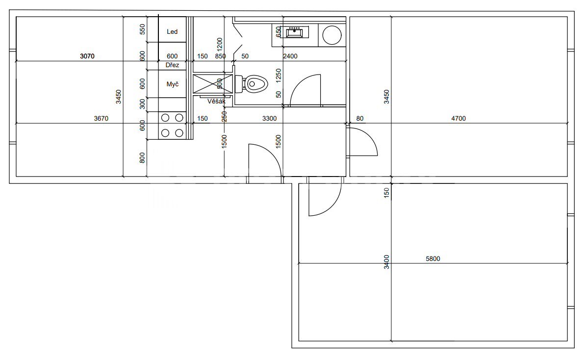 Pronájem bytu 2+1 60 m², Horolezecká, Praha, Praha Pronájem bytu 2+1 60 m², Horolezecká, Praha, Praha