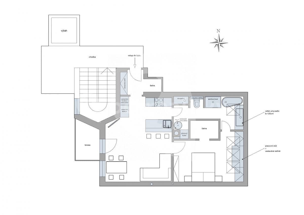 Pronájem bytu 2+kk 56 m², Karlovarská, Praha, Praha Pronájem bytu 2+kk 56 m², Karlovarská, Praha, Praha