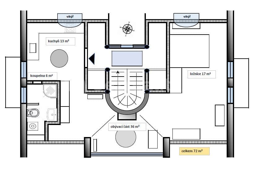 Pronájem bytu 2+kk 72 m², Mezitraťová, Praha, Praha Pronájem bytu 2+kk 72 m², Mezitraťová, Praha, Praha