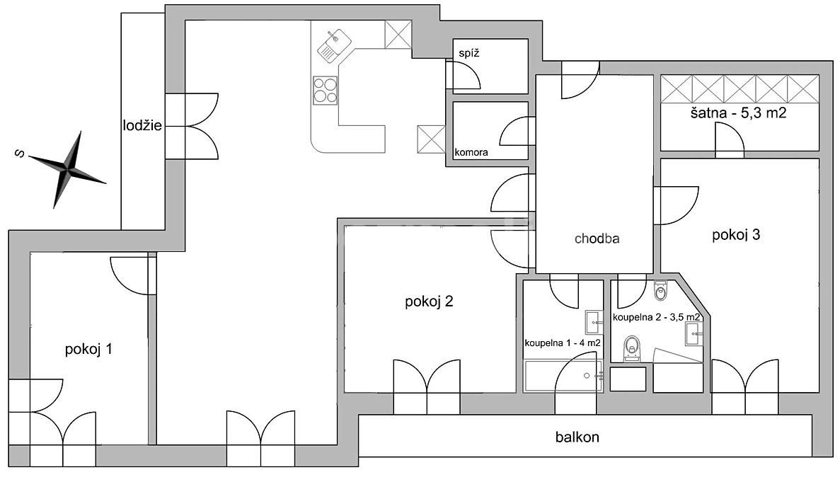 Pronájem bytu 4+kk 109 m², Šátalská, Praha, Praha Pronájem bytu 4+kk 109 m², Šátalská, Praha, Praha