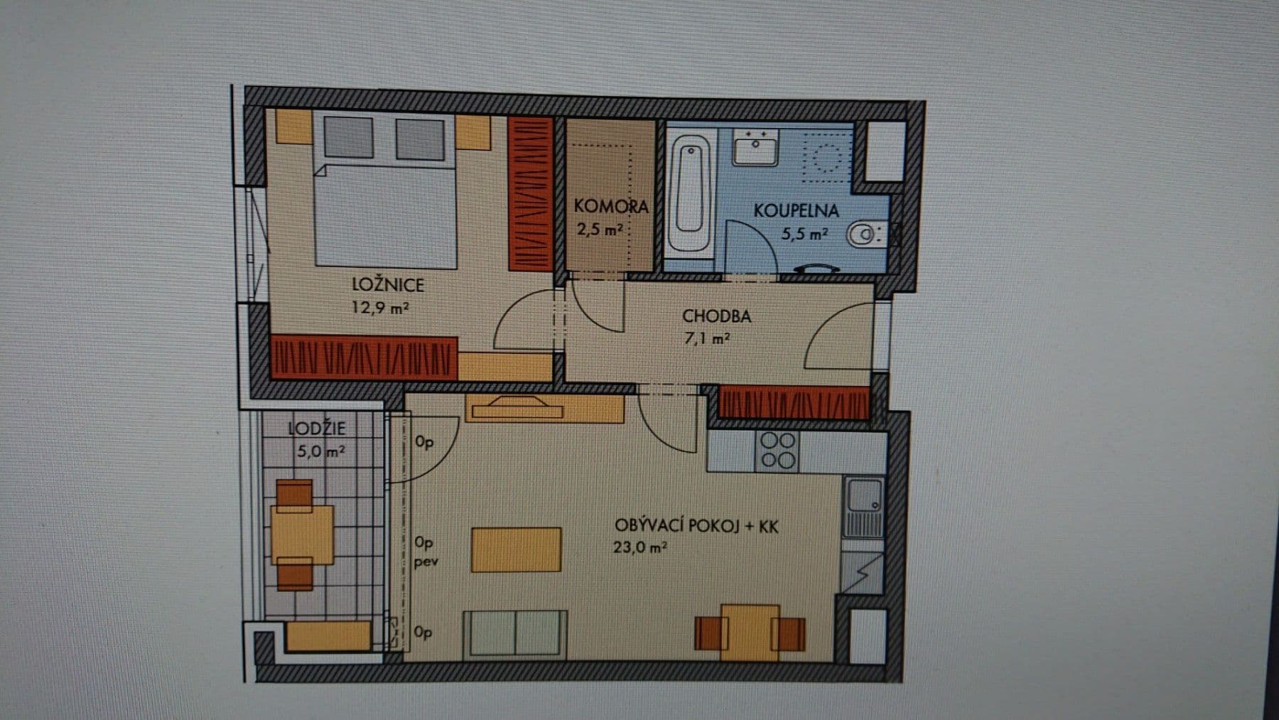 Pronájem bytu 2+kk 53 m², U Elektry, Praha, Praha Pronájem bytu 2+kk 53 m², U Elektry, Praha, Praha