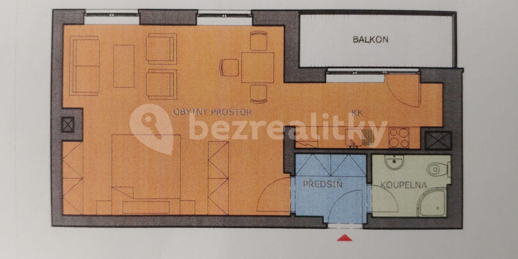 Pronájem bytu Garsoniéra 44 m², Bazalková, Praha, Praha Pronájem bytu Garsoniéra 44 m², Bazalková, Praha, Praha