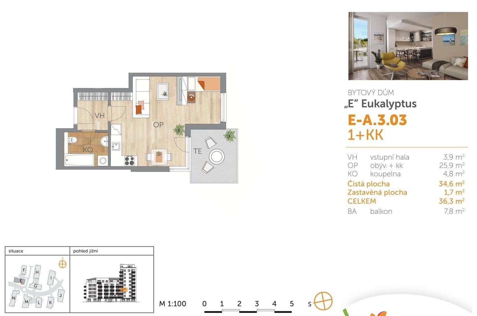 Pronájem bytu 1+kk 36 m², Theinova, Praha, Praha Pronájem bytu 1+kk 36 m², Theinova, Praha, Praha