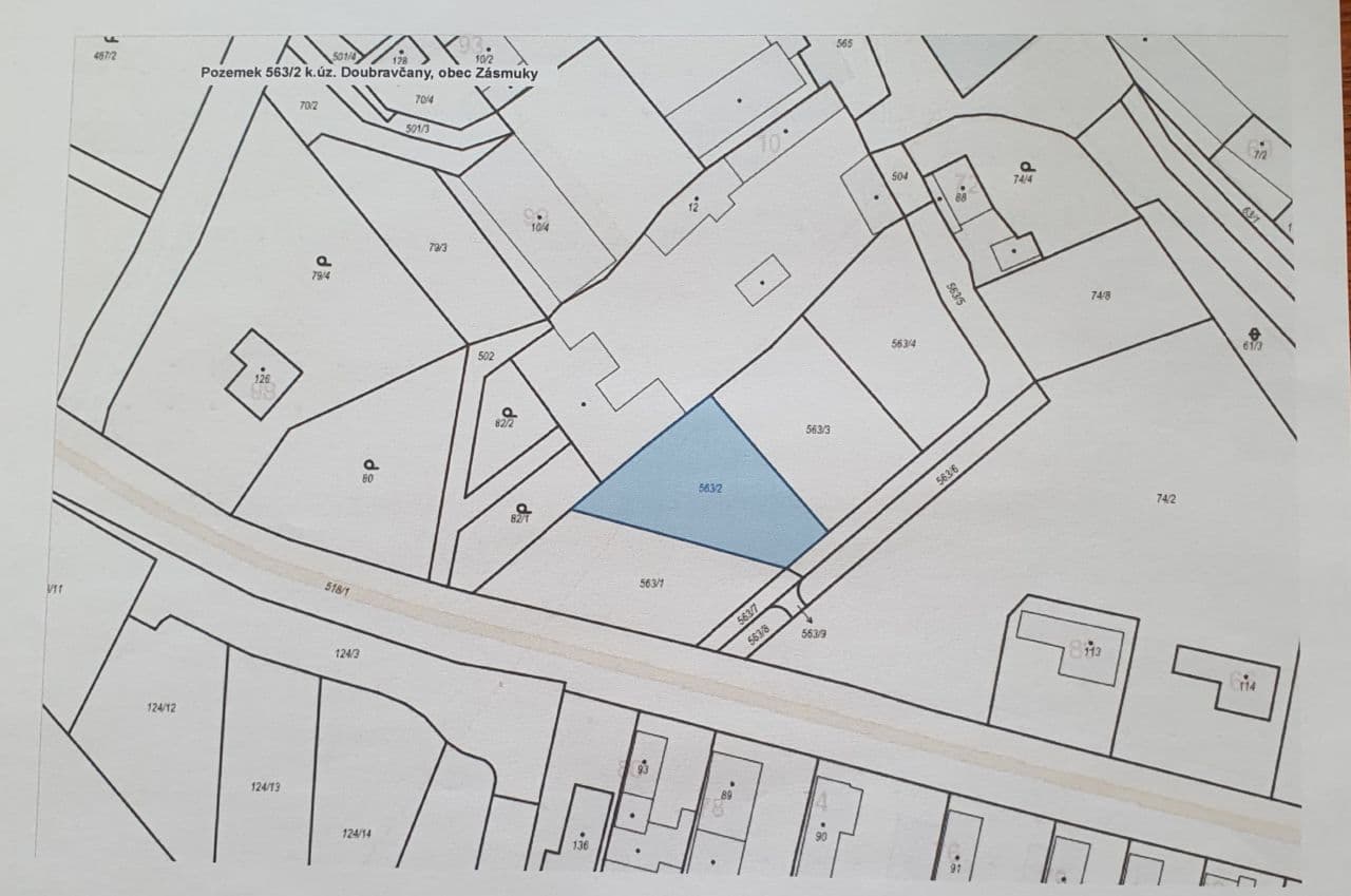 Prodej pozemku 787 m², Zásmuky, Středočeský kraj Prodej pozemku 787 m², Zásmuky, Středočeský kraj