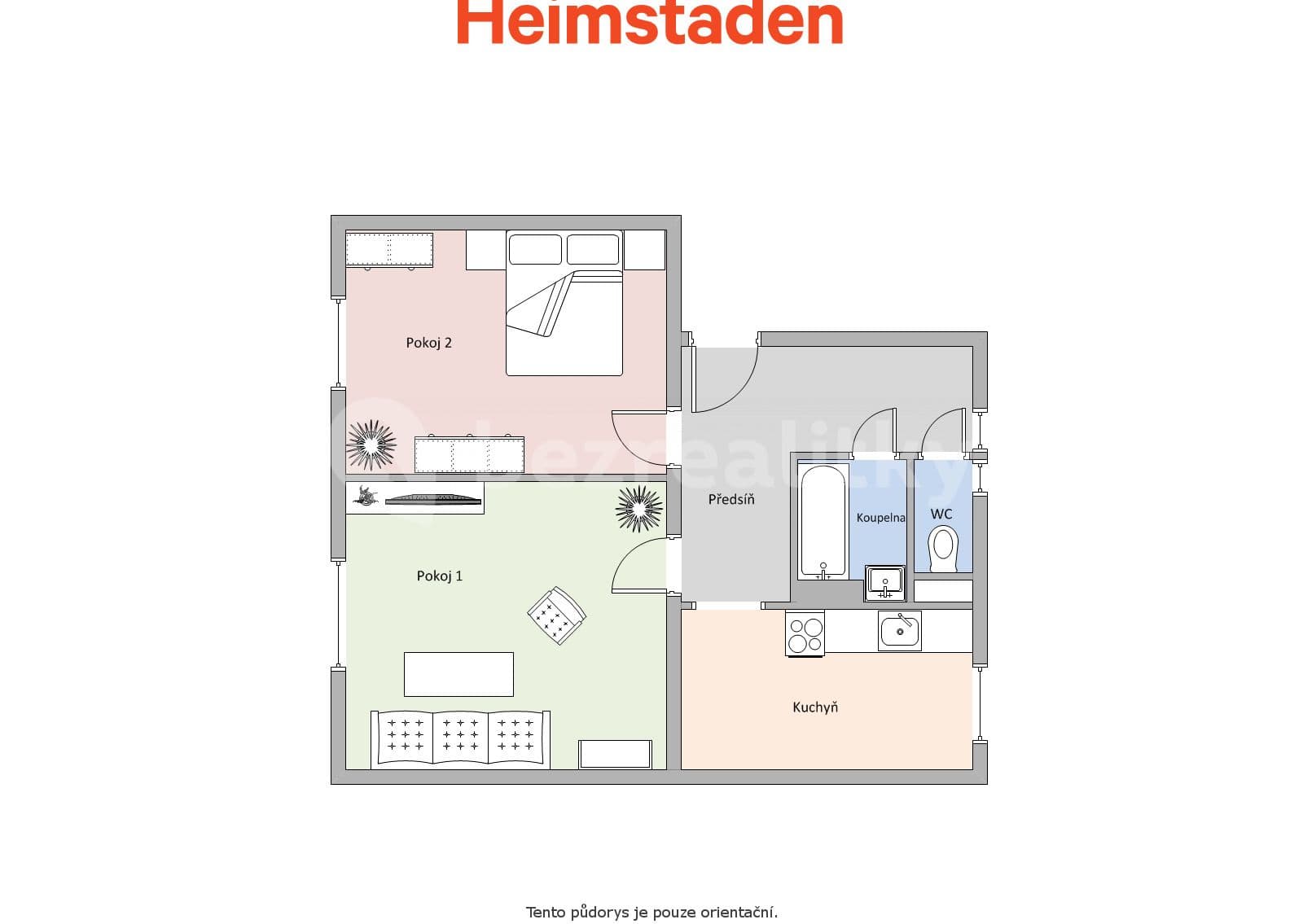 Pronájem bytu 2+1 54 m², Hlavní třída, Havířov, Moravskoslezský kraj