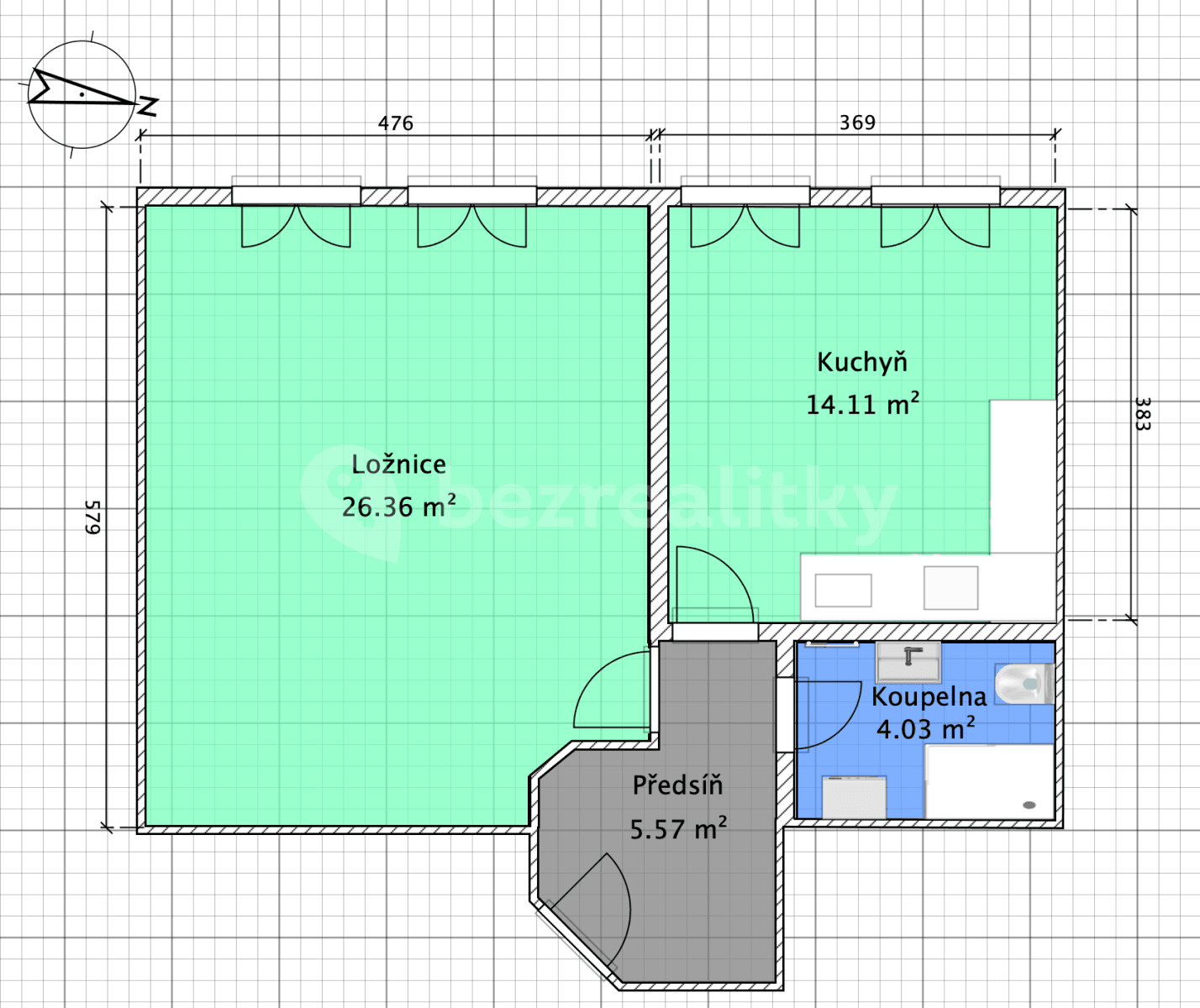 Pronájem bytu 2+kk 50 m², Vlhká, Brno, Jihomoravský kraj Pronájem bytu 2+kk 50 m², Vlhká, Brno, Jihomoravský kraj