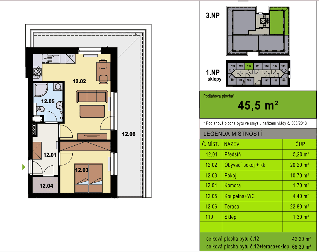 Pronájem bytu 2+kk 66 m², Želetická, Praha, Praha Pronájem bytu 2+kk 66 m², Želetická, Praha, Praha