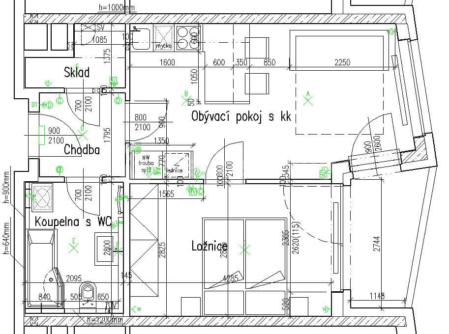 Pronájem bytu 2+kk 48 m², Františka Jansy, Praha, Praha Pronájem bytu 2+kk 48 m², Františka Jansy, Praha, Praha