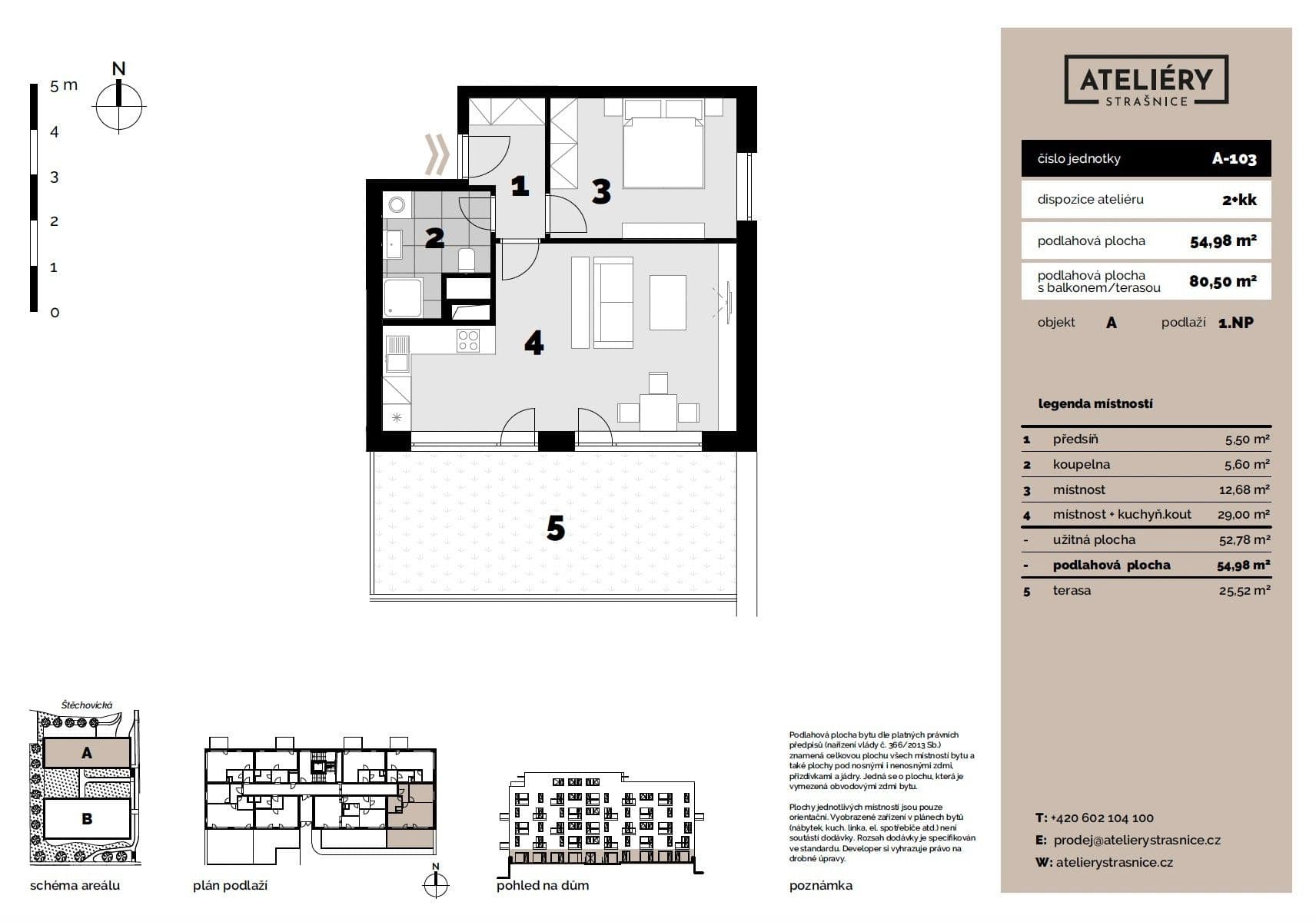 Pronájem bytu 2+kk 55 m², Štěchovická, Praha, Praha Pronájem bytu 2+kk 55 m², Štěchovická, Praha, Praha