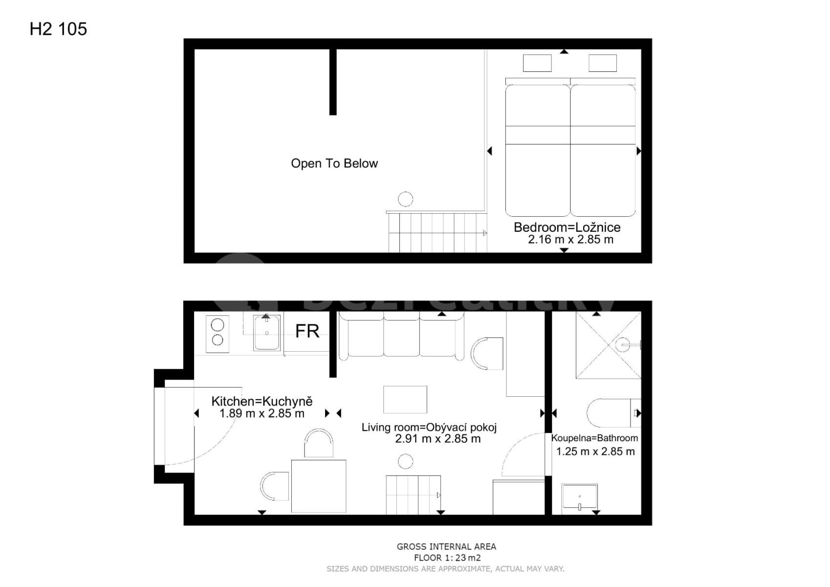 Pronájem bytu 1+kk 23 m², Hybešova, Brno, Jihomoravský kraj Pronájem bytu 1+kk 23 m², Hybešova, Brno, Jihomoravský kraj