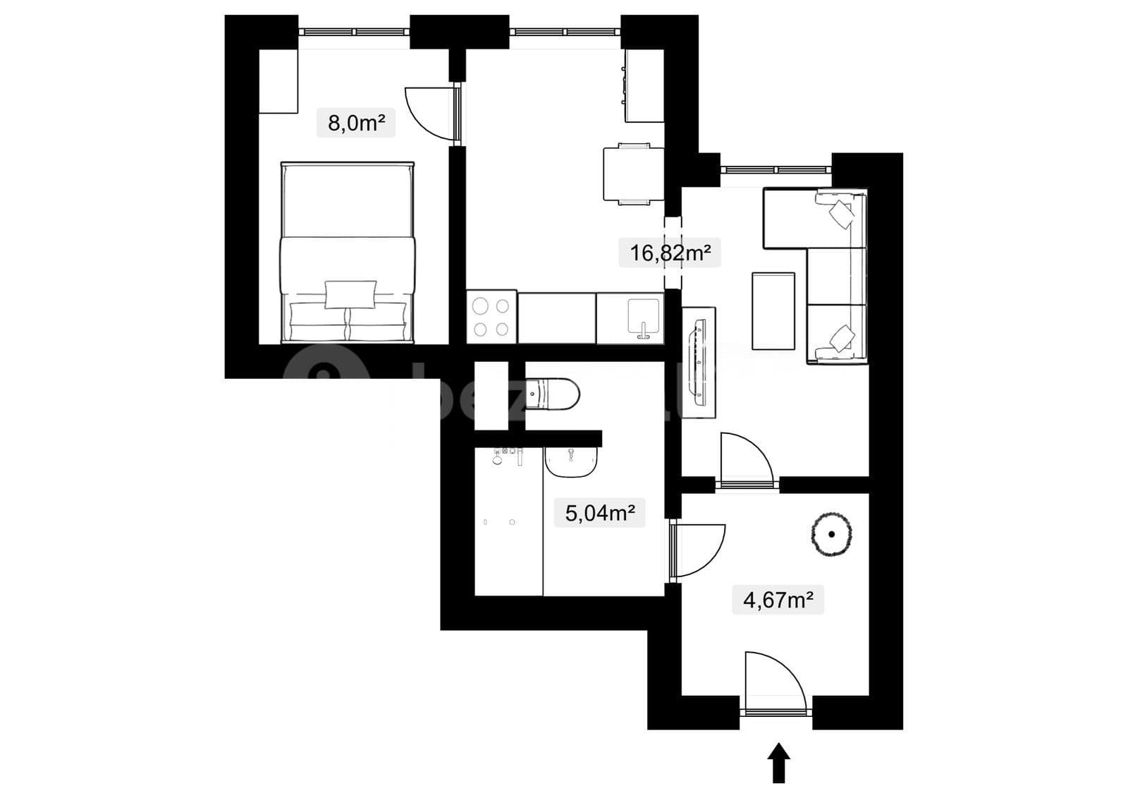 Pronájem bytu 2+1 36 m², Na Vinici III., Klášter, Plzeňský kraj Pronájem bytu 2+1 36 m², Na Vinici III., Klášter, Plzeňský kraj