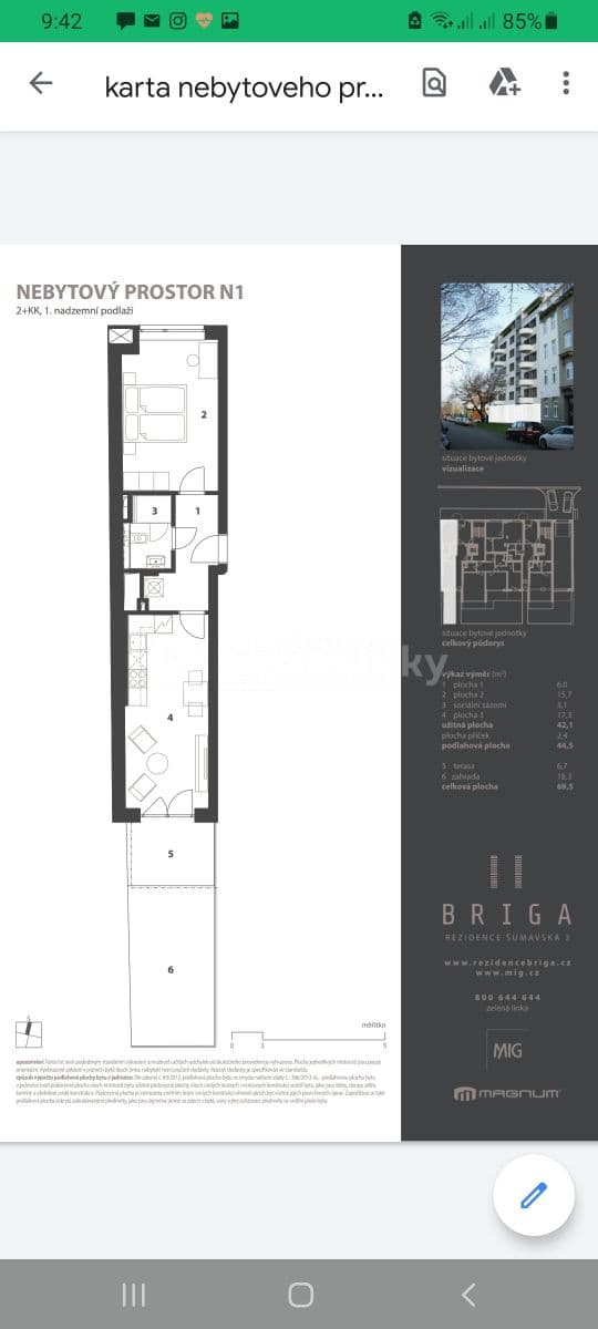 Pronájem bytu 2+kk 45 m², Šumavská, Brno, Jihomoravský kraj Pronájem bytu 2+kk 45 m², Šumavská, Brno, Jihomoravský kraj