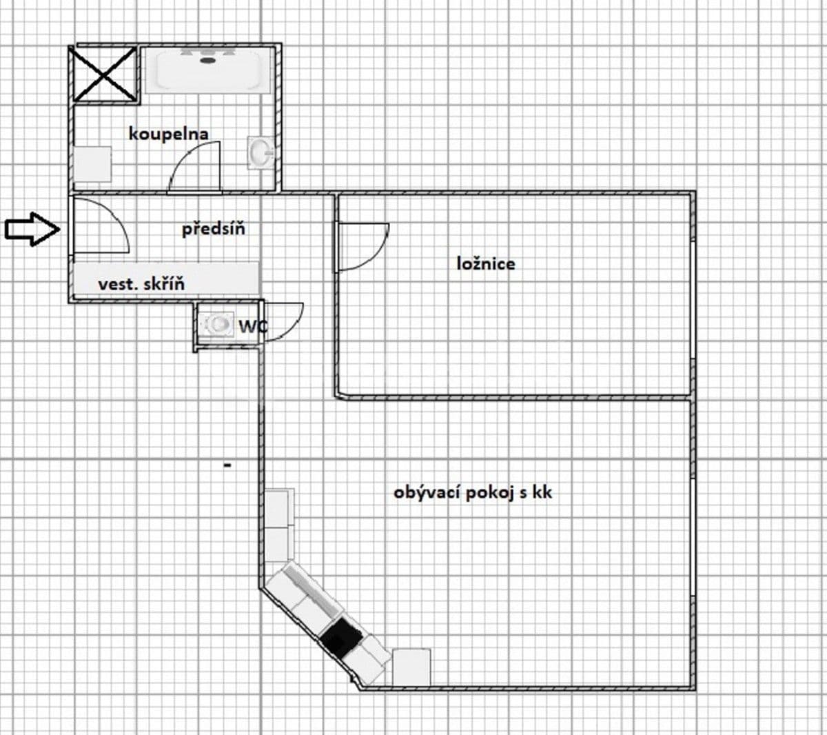 Pronájem bytu 2+kk 50 m², Smolenská, Praha, Praha Pronájem bytu 2+kk 50 m², Smolenská, Praha, Praha