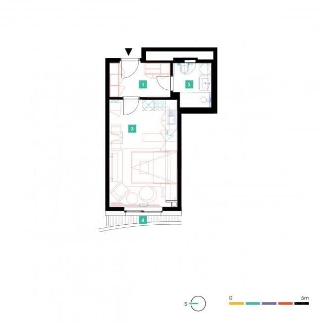 Pronájem bytu 1+kk 30 m², Mukařovského, Praha, Praha Pronájem bytu 1+kk 30 m², Mukařovského, Praha, Praha