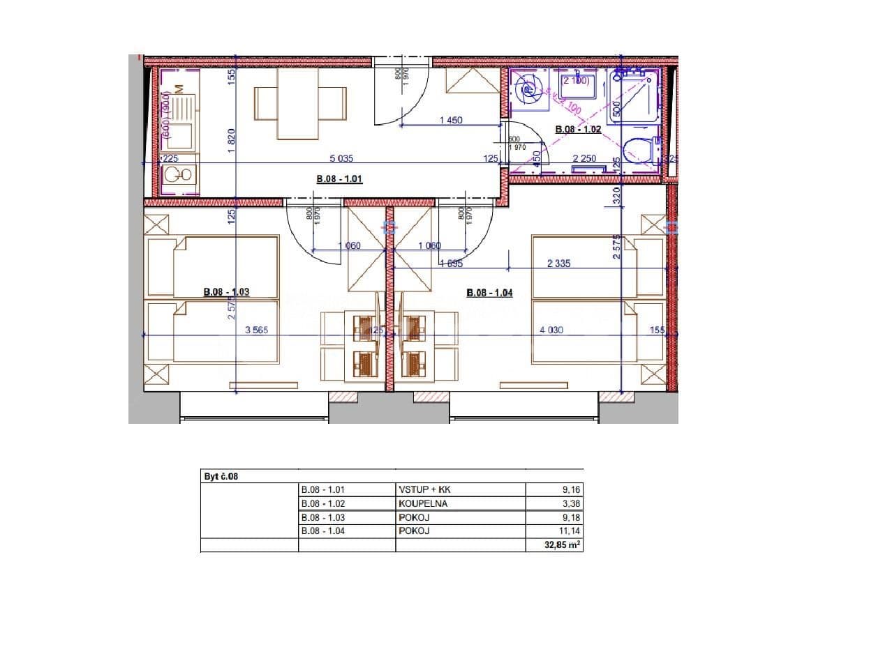 Pronájem bytu 2+1 32 m², Hybešova, Brno, Jihomoravský kraj Pronájem bytu 2+1 32 m², Hybešova, Brno, Jihomoravský kraj