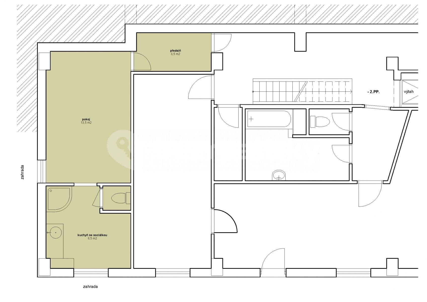 Pronájem bytu 1+1 25 m², Nový Zlíchov, Praha, Praha Pronájem bytu 1+1 25 m², Nový Zlíchov, Praha, Praha