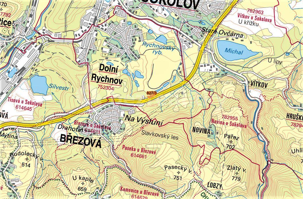 Prodej pozemku 5.543 m², Dolní Rychnov, Karlovarský kraj