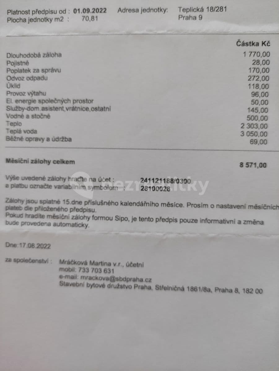 Pronájem bytu 3+kk 80 m², Teplická, Praha, Praha Pronájem bytu 3+kk 80 m², Teplická, Praha, Praha