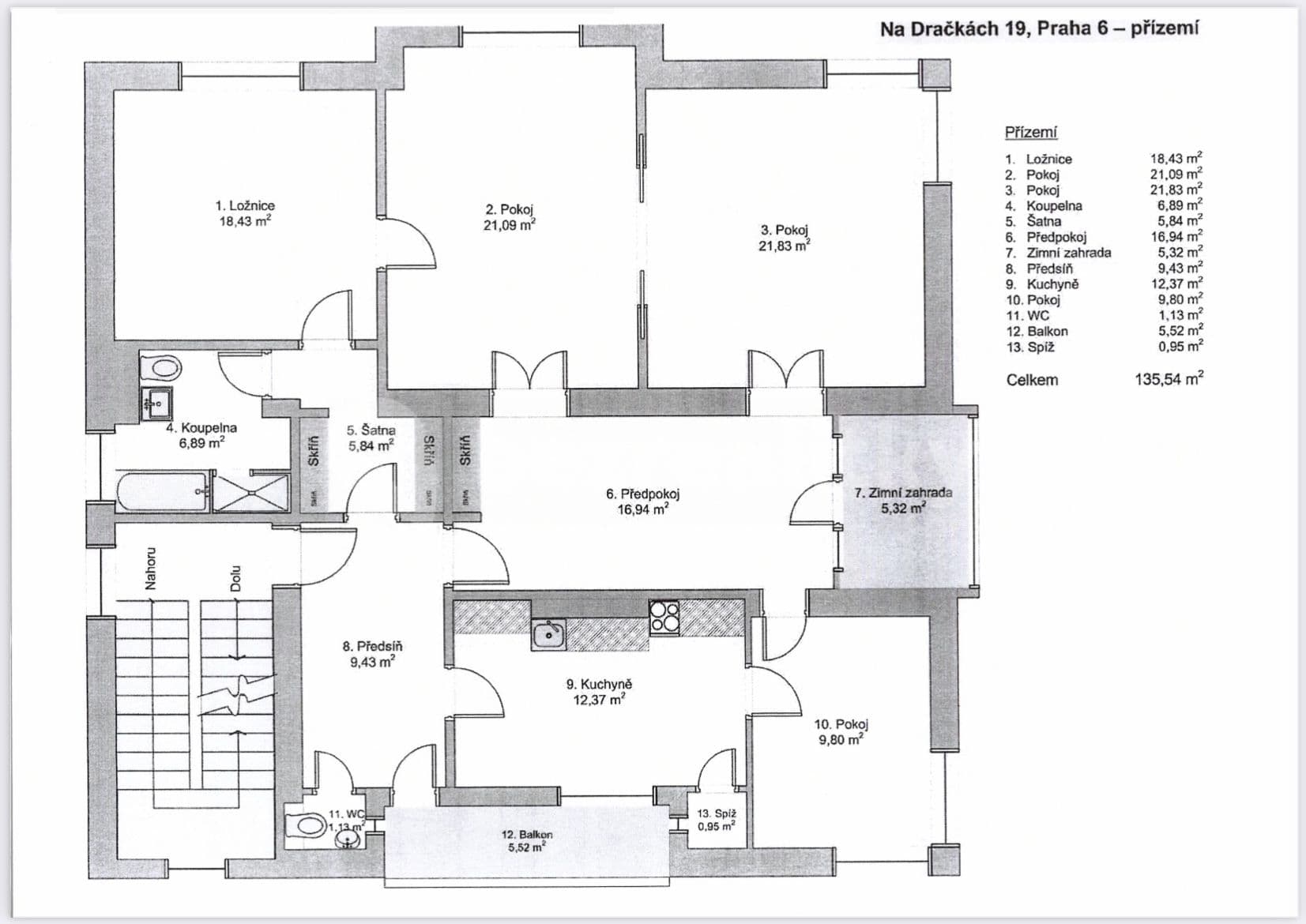 Pronájem bytu 4+kk 135 m², Na Dračkách, Praha, Praha Pronájem bytu 4+kk 135 m², Na Dračkách, Praha, Praha
