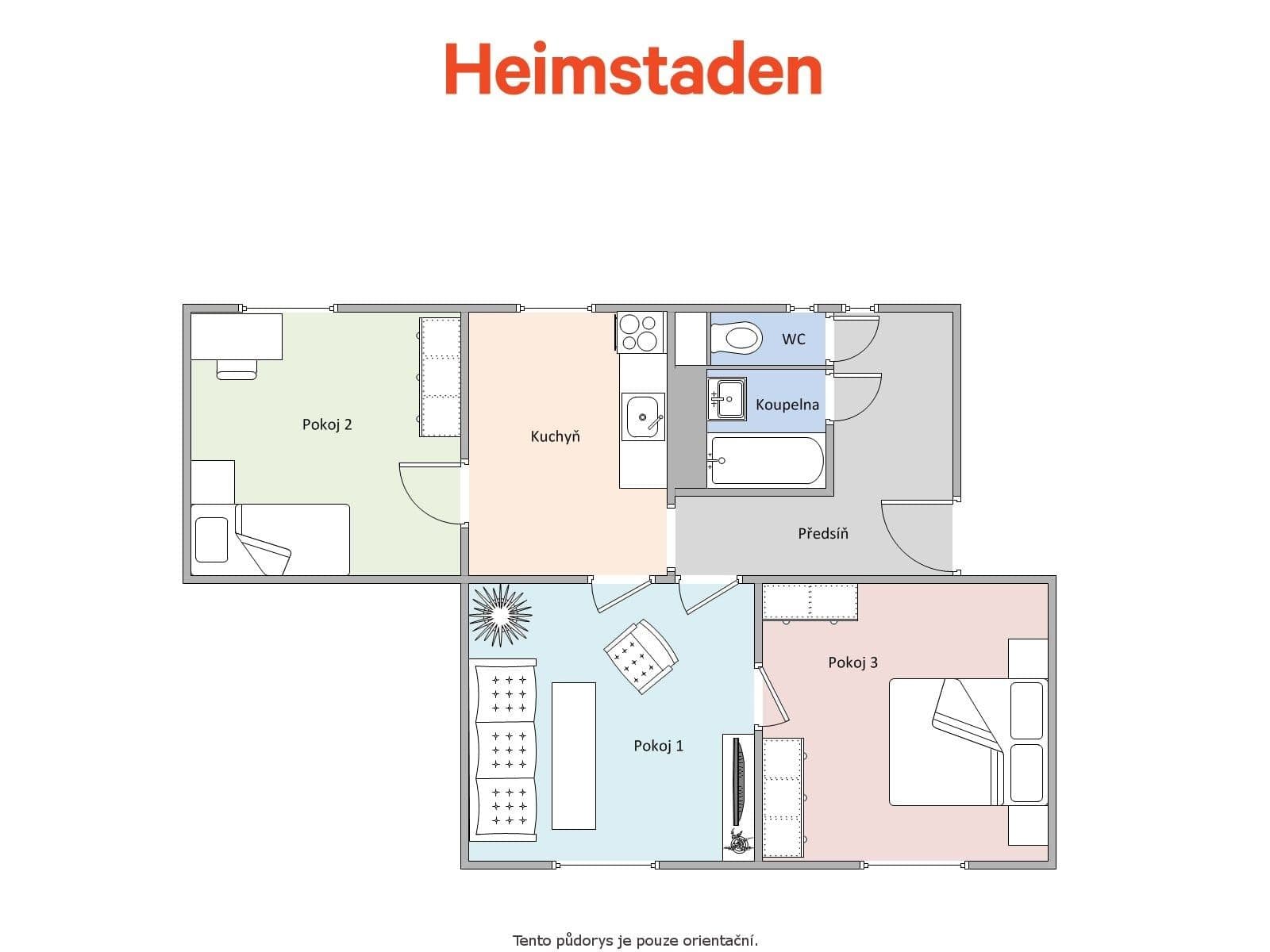 Pronájem bytu 3+1 63 m², Hybešova, Havířov, Moravskoslezský kraj Pronájem bytu 3+1 63 m², Hybešova, Havířov, Moravskoslezský kraj