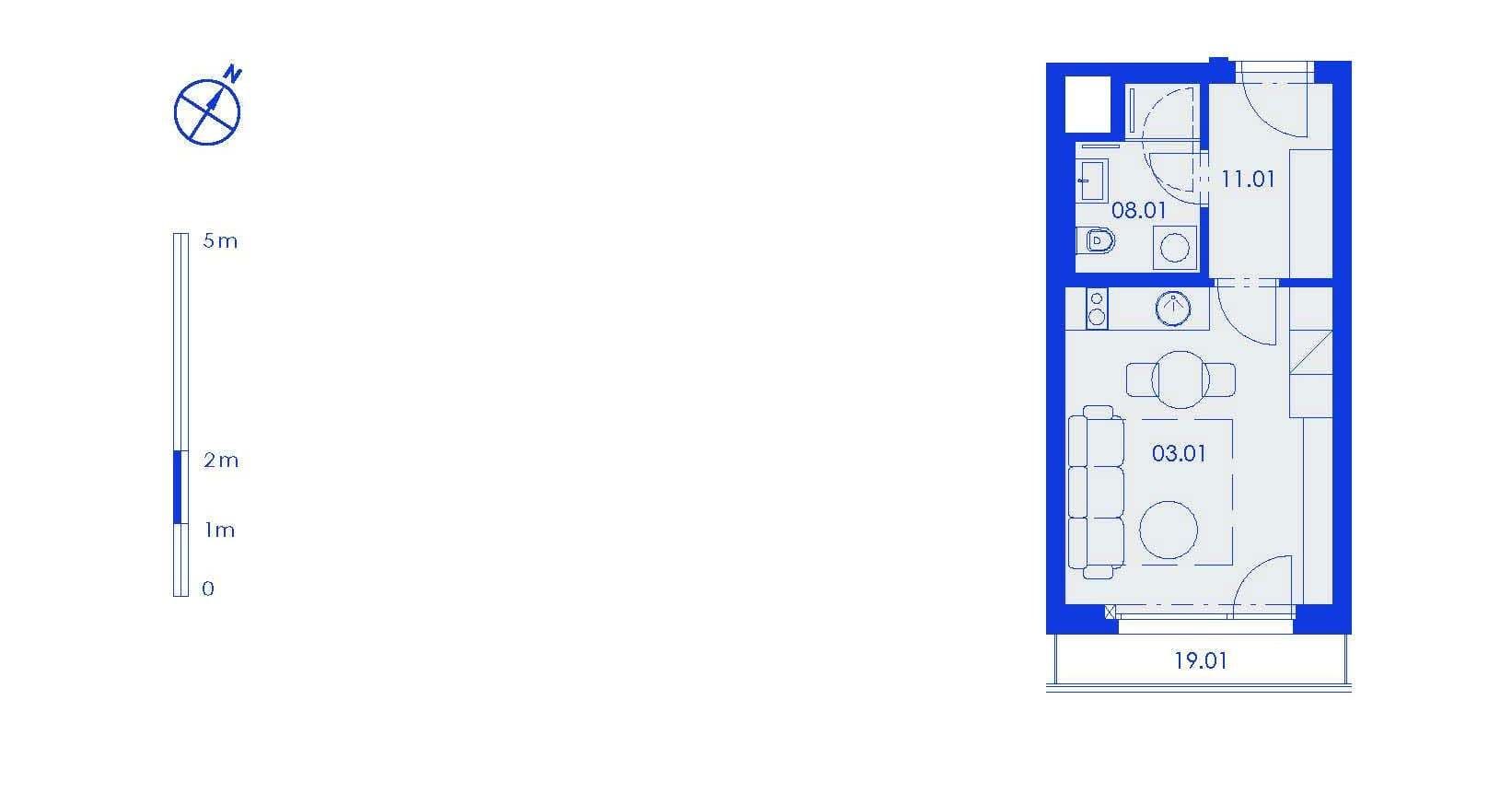 Pronájem bytu 1+kk 26 m², Ramonova, Praha, Praha Pronájem bytu 1+kk 26 m², Ramonova, Praha, Praha