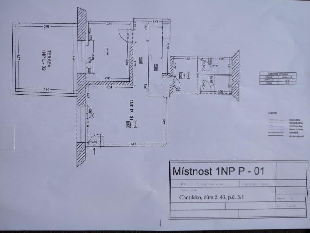 Pronájem bytu 2+kk 71 m², Chotilsko, Středočeský kraj Pronájem bytu 2+kk 71 m², Chotilsko, Středočeský kraj