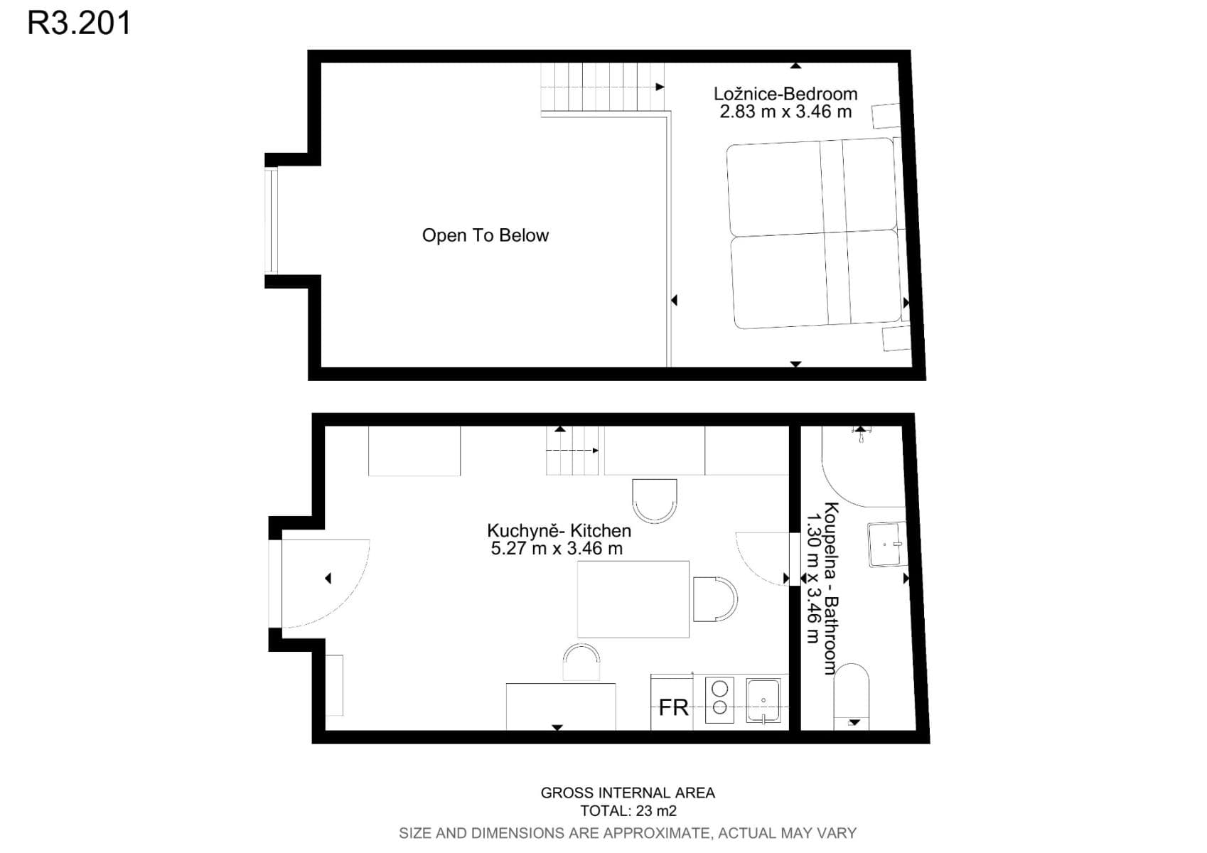 Pronájem bytu 1+kk 21 m², Václavská, Brno, Jihomoravský kraj Pronájem bytu 1+kk 21 m², Václavská, Brno, Jihomoravský kraj