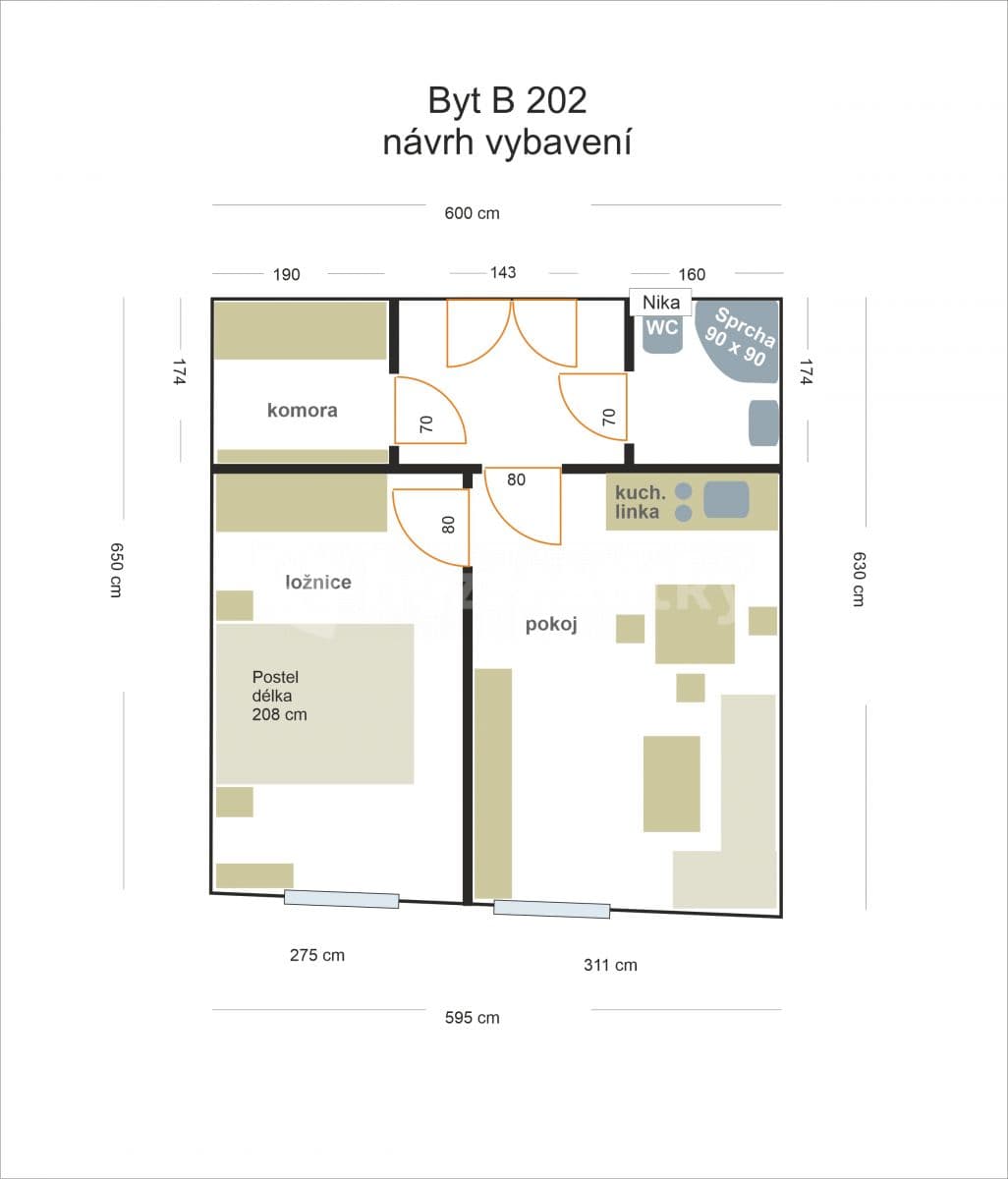 Pronájem bytu 2+kk 36 m², Resselovo náměstí, Chrudim, Pardubický kraj Pronájem bytu 2+kk 36 m², Resselovo náměstí, Chrudim, Pardubický kraj