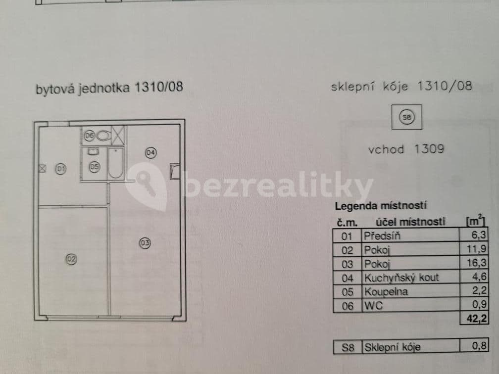 Pronájem bytu 2+kk 42 m², Doubravická, Praha, Praha Pronájem bytu 2+kk 42 m², Doubravická, Praha, Praha