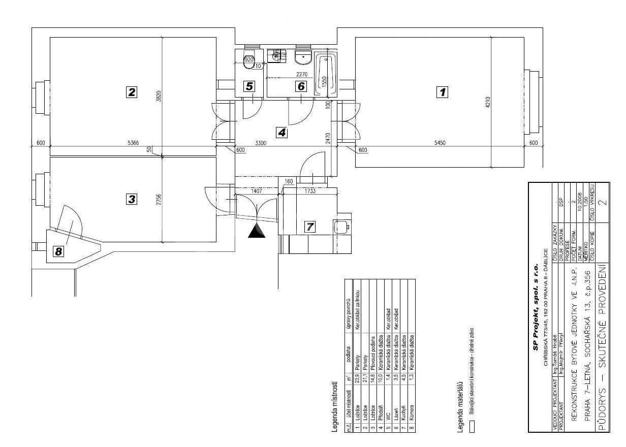 Pronájem bytu 3+1 21 m², Sochařská, Praha, Praha Pronájem bytu 3+1 21 m², Sochařská, Praha, Praha