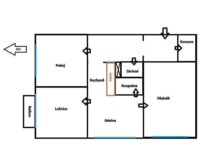 Prodej bytu 3+1 72 m², Přesličková, Praha, Praha Prodej bytu 3+1 72 m², Přesličková, Praha, Praha