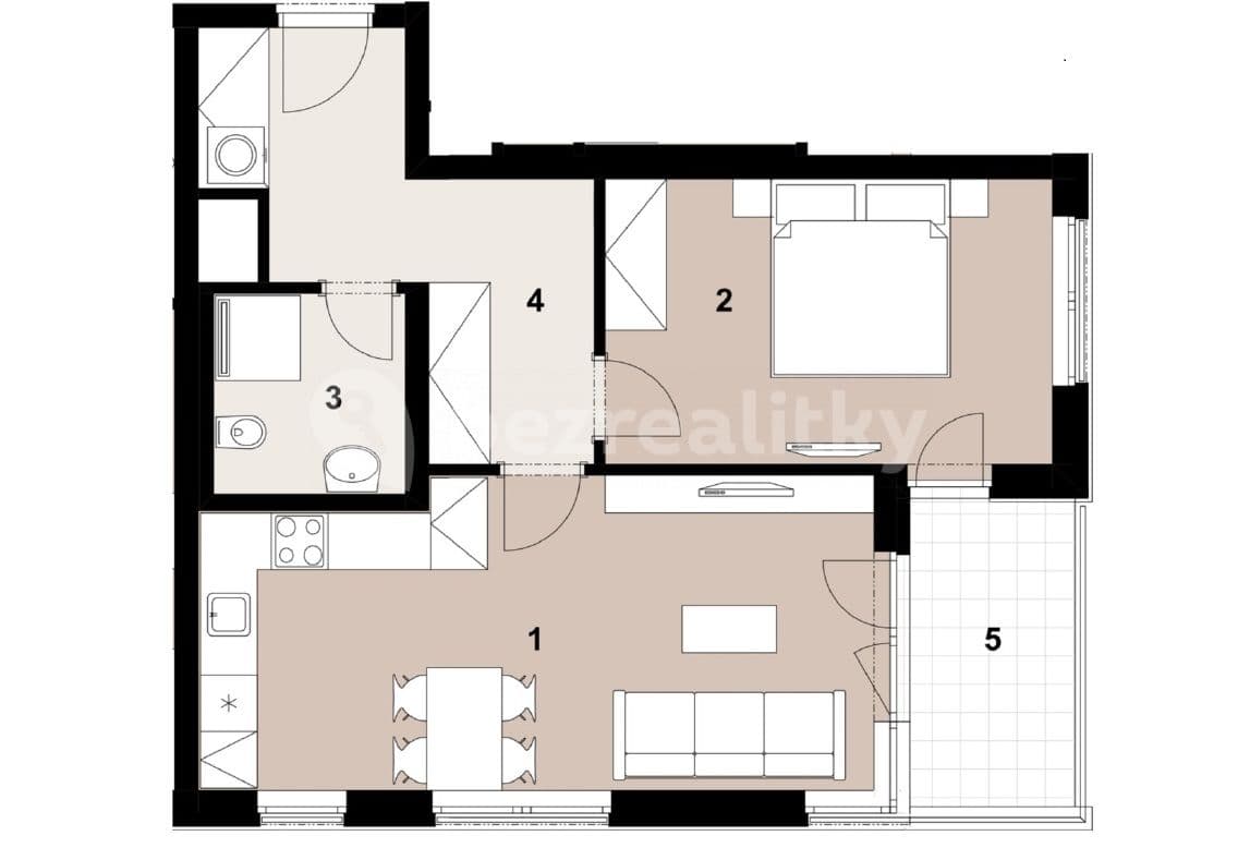 Pronájem bytu 2+kk 58 m², Do Zahrádek Ⅰ, Praha, Praha Pronájem bytu 2+kk 58 m², Do Zahrádek Ⅰ, Praha, Praha